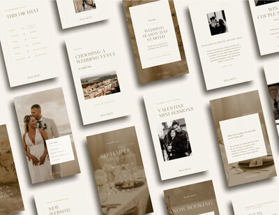 Instagram story templates voor bruiloftfotografen