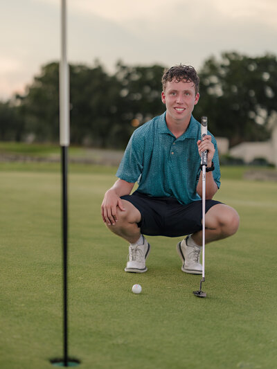 a senior portrait pf a golfer
