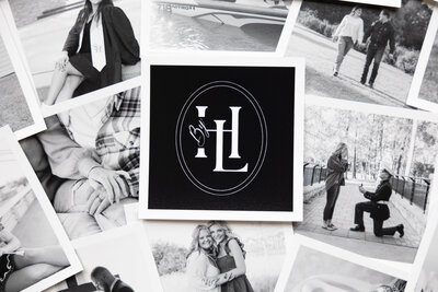 HLee-Photography website homepage on laptop screen in black and white