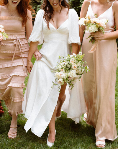 bride with bridesmaids