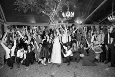 Large group reception photo at The Allan House