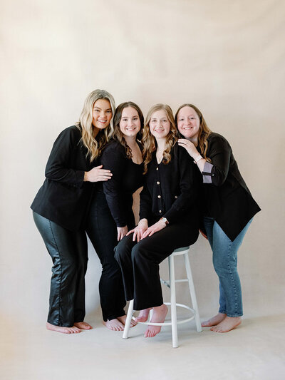 Group shot of Grand Rapids wedding planner team, In the Details Weddings.