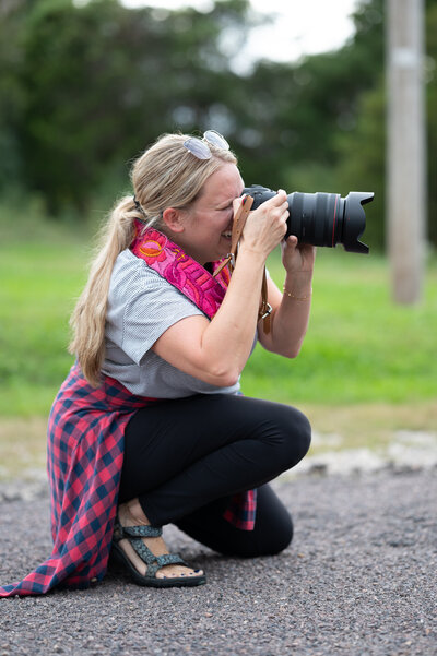 behind the scenes portrait taken by Jessica Sagerty Photography, Jennifer Mosier's colleague and friend