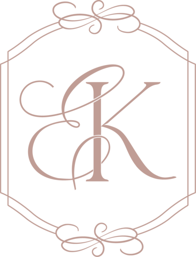 Elegant kreation monogram in rose