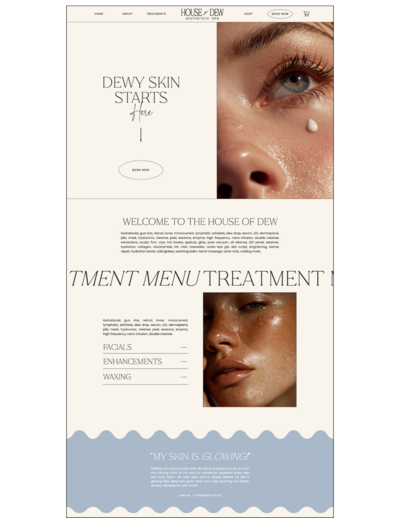 Image of a modern and elegant Showit website template available in The Shop, perfect for service-based women entrepreneurs.