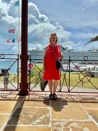 Bre on a cruise with her family