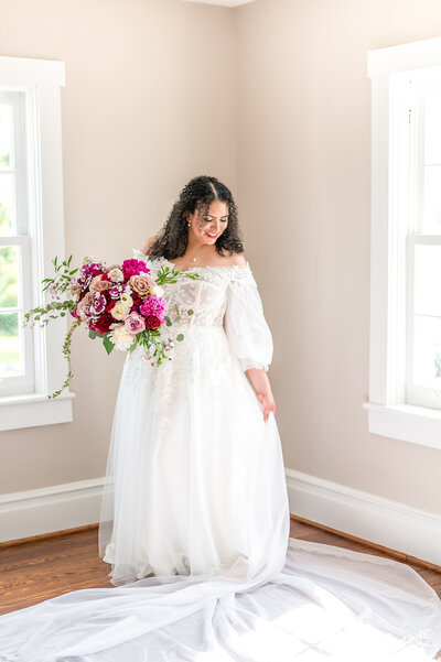Elegant wedding day with florals by the Garden Studio LLC. Easton MD Wedding Florist.