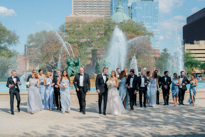 Wedding guests dancing at East Coast wedding reception