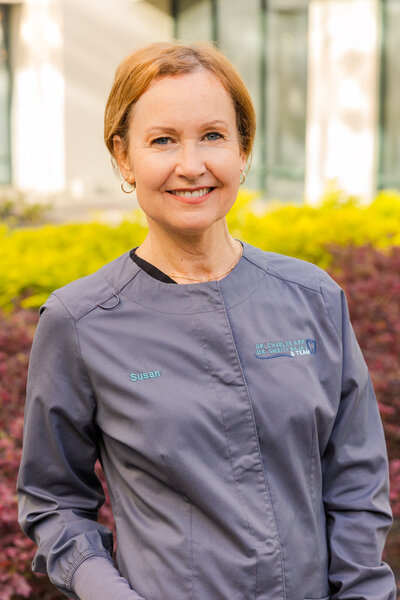 Professional headshots of team members from Atlanta dentist office Charles Arp, DDS & Associates by brand photographer Laure photography