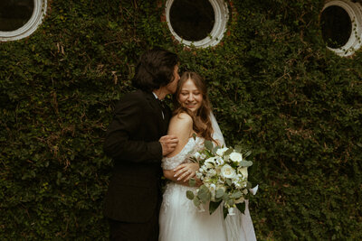bride and groom portrait