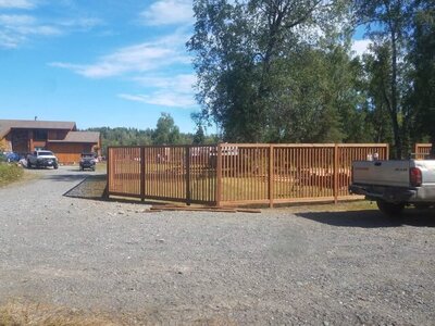 Fencing by Blue River Builders on Alaska's scenic Kenai Peninsula.
