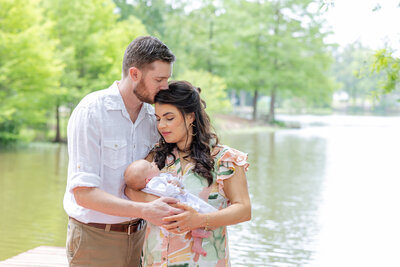 Mom, Dad, and Newborn baby