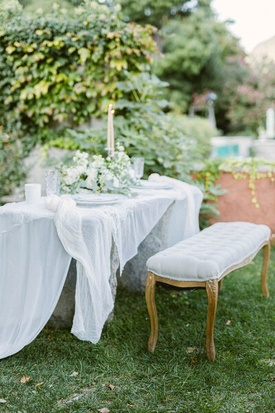 Lacke Como reception table