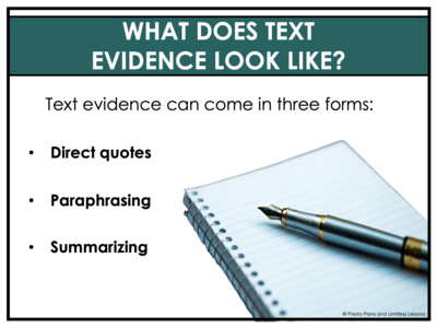 5 Citing Text Evidence 2