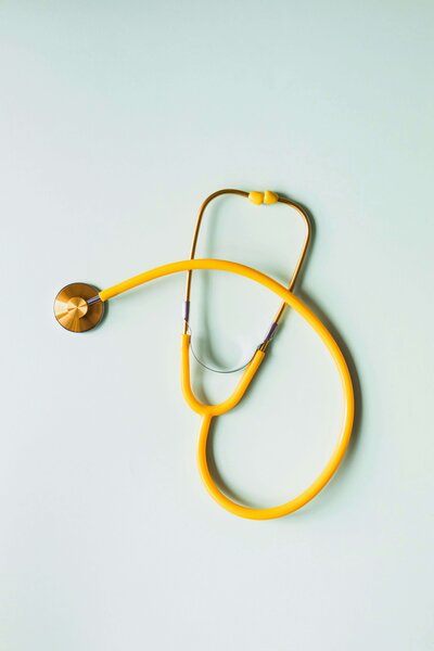 A nurses yellow stethoscope