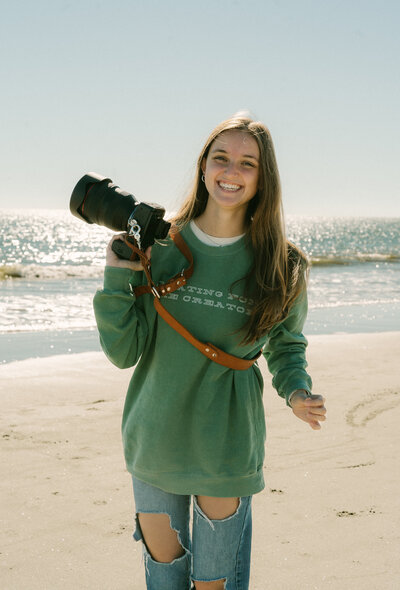 stunning headshot of photographer on the beach in florida