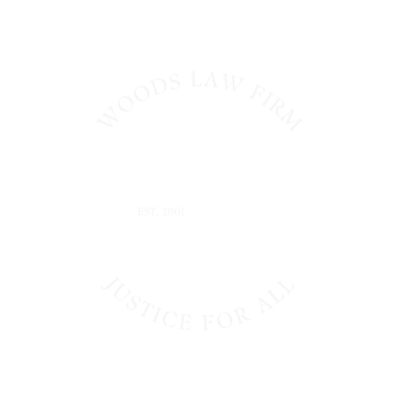 Cielle Woods Template Logo featuring a white circle around lady justice