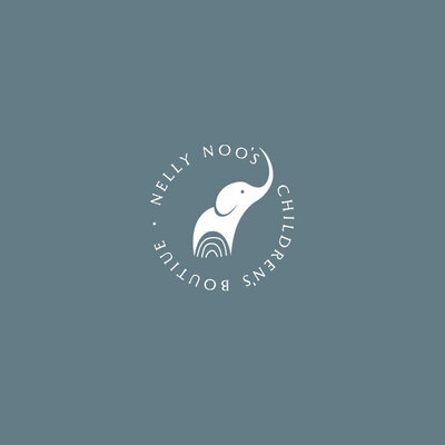 cute elephant logo design