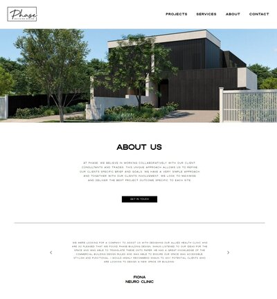Affordable website design example for a business in the building design industry Warrnambool by web designer Coja Creative