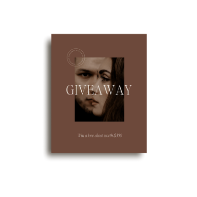 Editorial giveaway Instagram template for photographer