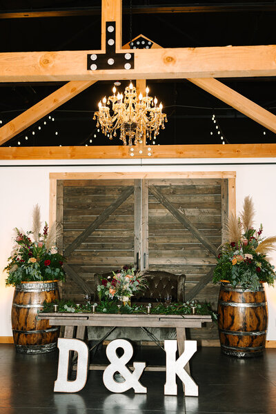 indoor wedding reception woodinville at Liljebeck farms venue