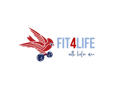 Logo of a cardinal for fitness coach, Helen Ann