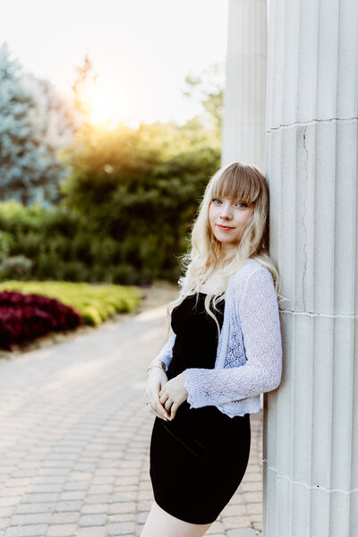 Cali's senior photography session at Sunken Gardens in Lincoln, Nebraska