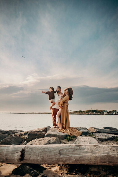 wildflower field with family maternity-newborn-photography-lehigh-valley-pennsylvania
