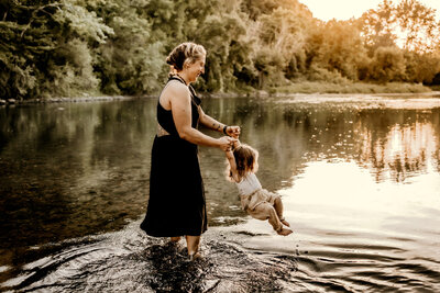 Mama and me photos in Kennett Square Pennsylvania in flower field during sunset