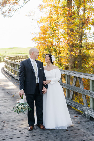 Walking Portrait of Couple at Golf Club
