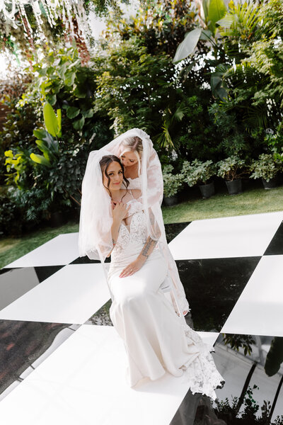 two brides share love on wedding day