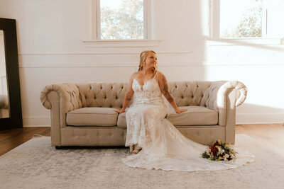 bridal portrait at wedding venue in peoria illinois