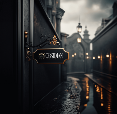 Obsidian Ink Tattoo Studio Sign