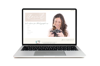 Ariel Dilworth Photographer's free video training to create 30 days of content and live videos marketing help  for photographers