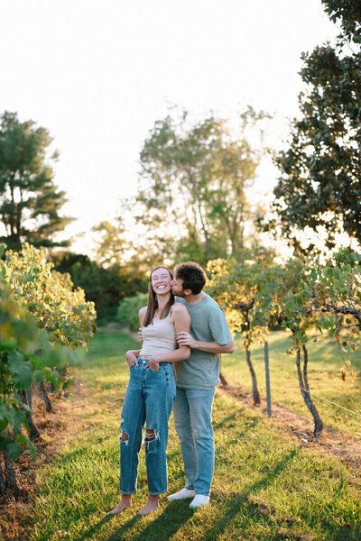 man kissing woman taken by engagement photographers nashville tn
