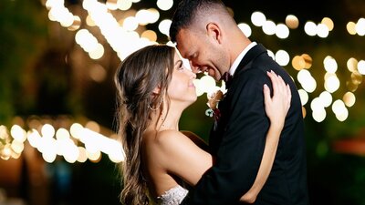 wedding first look bride and groom wedding vows