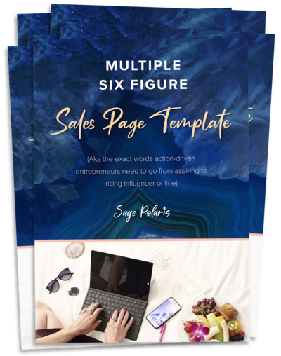 multiple six figure sales page template by sage polaris image for the systems and workflow magic bundle