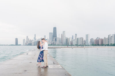 Chicago Proposal Photographer captures North Avenue Beach Engagement Photos
