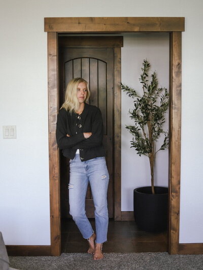 Kait of KSC Interiors, in a rustic, Northern Colorado home.