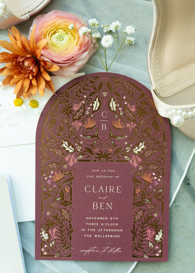detail flatlay fall wedding at The Wellspring