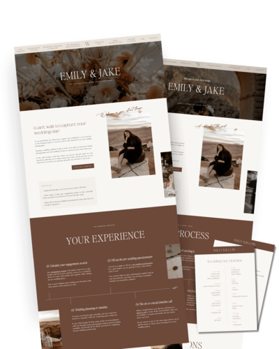 Showit Client Lounge templates for photographers