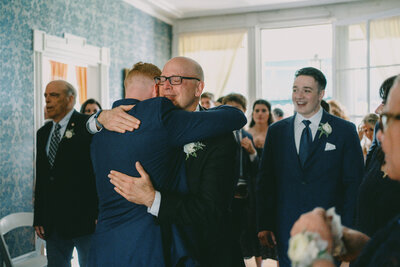 Documentary candid wedding photo at Wadsworth Homestead in Geneseo NY