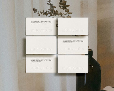 Ontwerp visitekaartjes interieurdesigner