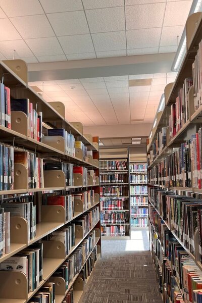 kylie at the library, spending her free time aside from photography