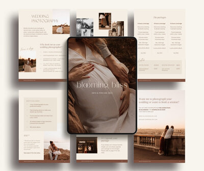 Photographer Canva pricing guide template