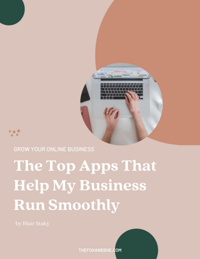 Download this free guide where I share all of my favorite business tools for running an online Showit website business.