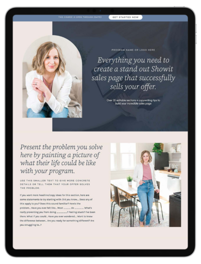 Claire Sales Page Ipad