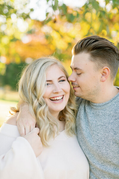 Quinn Smiling at camera and Jesse smiling at Quinn | Tennessee Wedding Photographers