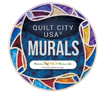 logo for Quilt City USA murals in Paducah, Kentucky