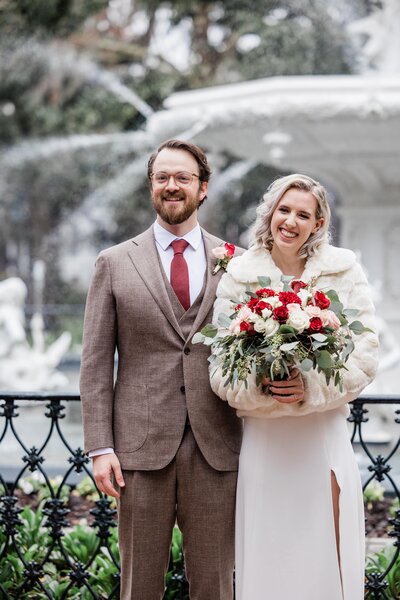 Katelyn + Kyle's elopement in Forsyth Park- The Savannah Elopement Package, Flowers by Ivory and Beau